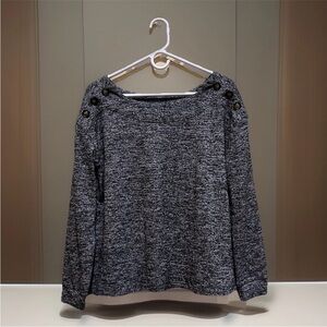 Cable & Gauge Gray Sweater with Button Accents